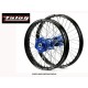 PAIRE DE ROUE STALON EVO MOYEU BLEU CERCLE NOIR 21 X 1.6 KAWASAKI