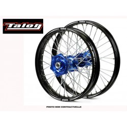 PAIRE DE ROUE STALON EVO MOYEU BLEU CERCLE NOIR 21 X 1.6 KAWASAKI
