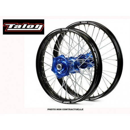 PAIRE DE ROUE STALON EVO MOYEU BLEU CERCLE NOIR 21 X 1.6 KAWASAKI