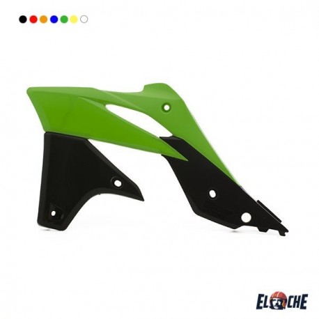 OUIES DE RADIATEUR CE MOTOS KAWASAKI KXF 250 13/16 NOIR/VERT