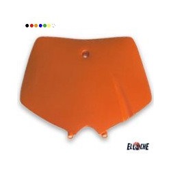 PLAQUE NUMERO CE MOTO AVANT ORANGE KTM SX/SXF/EXC/EXCF 98/02