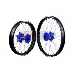 PAIRE DE ROUES SM PRO COMPATIBLE YAMAHA 450 WRF 04 BLEUE/NOIR (17X3.50-17X4.25)