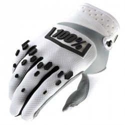 Gants 100% Airmatic blanc/noir Gants 100% Airmatic blanc/noir
