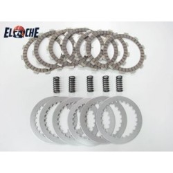 PACK EMBRAYAGE PSYCHIC KTM 144 SX 08 (disques lisses, garnis, ressorts)