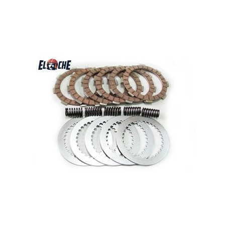 KIT DE DISQUES D'EMBRAYAGE + RESSORT PSYCHIC KAWASAKI KX 80 1985/1987