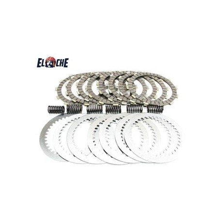 KIT DE DISQUES D'EMBRAYAGE + RESSORT PSYCHIC KAWASAKI KX 250 1991 + 250 KDX