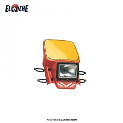 CEMOTO PLAQUE PHARE ENDURO TYPE UNIVERSELLE ROUGE