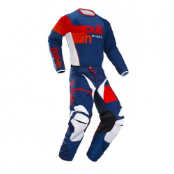 Tenue cross pantalon + maillot Pull-in Race bleu rouge