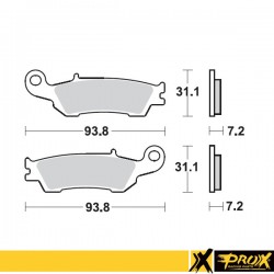 PLAQUETTES DE FREIN AVANT PROX YZ125/250/250F/450F '08-21  DB2850