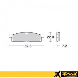 PLAQUETTES DE FREIN AVANT PROX YZ80/85 '93-12 + TT-R125 '00-09  DB2140